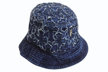 画像をギャラリービューアに読み込む, 極美品 CHROME HEARTS クロムハーツ ダガー クロスパッチ デニム バケットハット U-CHUM-FBRC 帽子 インディゴ サイズS 中古 4b002357