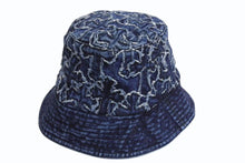 画像をギャラリービューアに読み込む, 極美品 CHROME HEARTS クロムハーツ ダガー クロスパッチ デニム バケットハット U-CHUM-FBRC 帽子 インディゴ サイズS 中古 4b002357