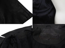 画像をギャラリービューアに読み込む, CHROME HEARTS クロムハーツ 4クロスボールボタン レザーコート レディース ブラック サイズS 美品 中古 4b002359