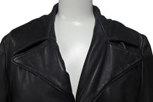 画像をギャラリービューアに読み込む, CHROME HEARTS クロムハーツ 4クロスボールボタン レザーコート レディース ブラック サイズS 美品 中古 4b002359