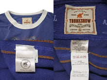 Load image into Gallery viewer, TRUNK SHOW トランクショー KISS 長袖Ｔシャツ ブルー ホワイト バンTシャツ リバイバルプリント シーム コットン 美品 中古 4b002360
