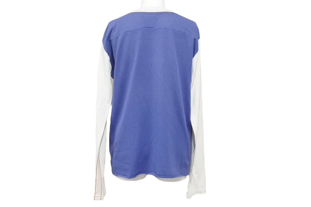 TRUNK SHOW Trunk Show KISS Long Sleeve T-shirt Blue White Van T-shirt Revival Print Seam Cotton Good Condition Used 4b002360