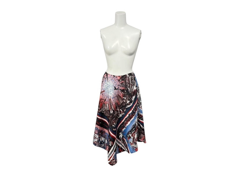 Jean Paul Gaultier Jean Paul Gaultier Deformed Skirt JPT037 Blue White Red Polyester 36 Good Condition Used 4b002361
