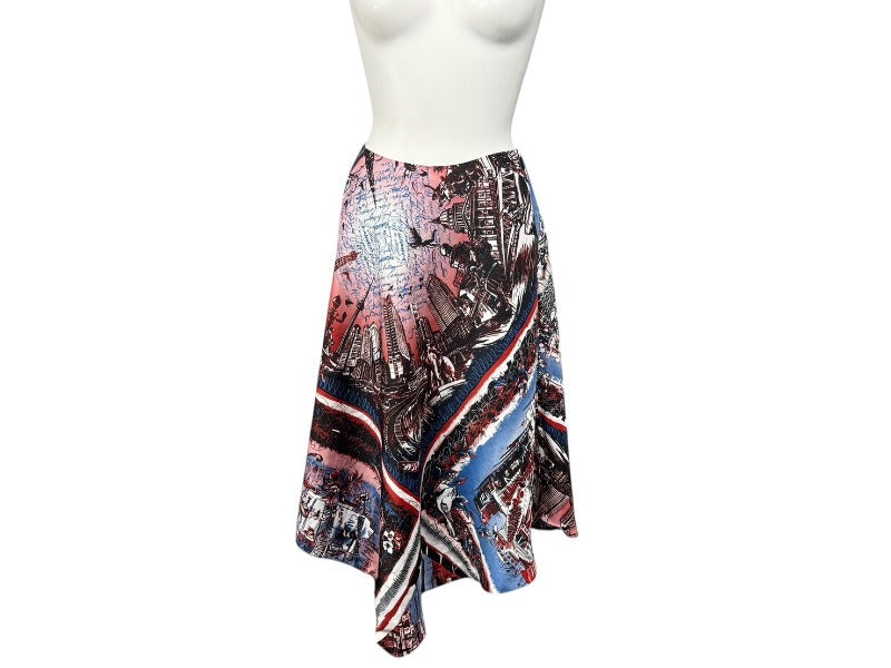 Jean Paul Gaultier Jean Paul Gaultier Deformed Skirt JPT037 Blue White Red Polyester 36 Good Condition Used 4b002361