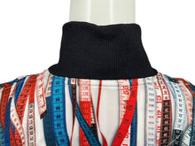 画像をギャラリービューアに読み込む, Jean Paul Gaultier ジャンポールゴルチェ ブルゾン サイズ40 JPT011 ジップアップ メジャー柄 総柄 マルチカラー 美品 中古 4b002364