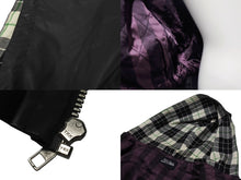 画像をギャラリービューアに読み込む, Jean Paul GAULTIER ジャンポール ゴルチェ フードジャケット ブルゾン サイズ9 ブラック ロングリブ 合成ゴム 総柄 美品 中古 4b002365