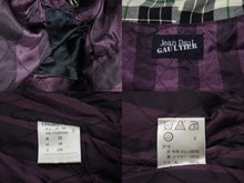 画像をギャラリービューアに読み込む, Jean Paul GAULTIER ジャンポール ゴルチェ フードジャケット ブルゾン サイズ9 ブラック ロングリブ 合成ゴム 総柄 美品 中古 4b002365