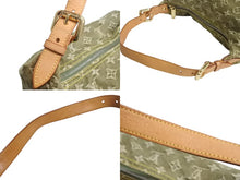 画像をギャラリービューアに読み込む, LOUIS VUITTON ルイヴィトン バギーPM ショルダーバッグ M95213 モノグラムデニム カーキ ゴールド 美品 中古 4b002372