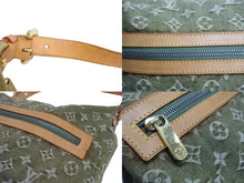 画像をギャラリービューアに読み込む, LOUIS VUITTON ルイヴィトン バギーPM ショルダーバッグ M95213 モノグラムデニム カーキ ゴールド 美品 中古 4b002372