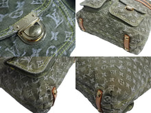 画像をギャラリービューアに読み込む, LOUIS VUITTON ルイヴィトン バギーPM ショルダーバッグ M95213 モノグラムデニム カーキ ゴールド 美品 中古 4b002372