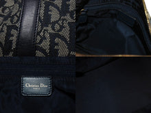Load image into Gallery viewer, Christian Dior クリスチャンディオール スピーディ25 ハンドバッグ トロッター PZ0501 ネイビー ゴールド金具 美品 中古 4b002374