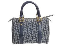 Load image into Gallery viewer, Christian Dior クリスチャンディオール スピーディ25 ハンドバッグ トロッター PZ0501 ネイビー ゴールド金具 美品 中古 4b002374