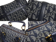 Load image into Gallery viewer, Christian Dior クリスチャンディオール スピーディ25 ハンドバッグ トロッター PZ0501 ネイビー ゴールド金具 美品 中古 4b002374