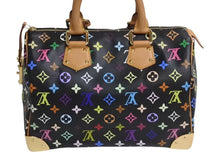 Load image into Gallery viewer, 極美品 LOUIS VUITTON ルイヴィトン スピーディ30 村上隆 ハンドバッグ M92642 モノグラム マルチカラー ブラック 中古 4b002375