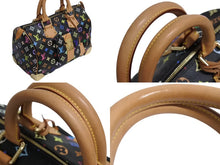 Load image into Gallery viewer, 極美品 LOUIS VUITTON ルイヴィトン スピーディ30 村上隆 ハンドバッグ M92642 モノグラム マルチカラー ブラック 中古 4b002375