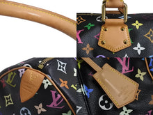 Load image into Gallery viewer, 極美品 LOUIS VUITTON ルイヴィトン スピーディ30 村上隆 ハンドバッグ M92642 モノグラム マルチカラー ブラック 中古 4b002375