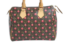 Load image into Gallery viewer, 極美品 LOUIS VUITTON ルイヴィトン スピーディ25 ハンドバッグ M95009 モノグラム チェリー レザー 村上隆 中古 4b002376