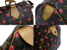 Load image into Gallery viewer, 極美品 LOUIS VUITTON ルイヴィトン スピーディ25 ハンドバッグ M95009 モノグラム チェリー レザー 村上隆 中古 4b002376