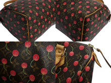 Load image into Gallery viewer, 極美品 LOUIS VUITTON ルイヴィトン スピーディ25 ハンドバッグ M95009 モノグラム チェリー レザー 村上隆 中古 4b002376