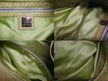 画像をギャラリービューアに読み込む, FENDI フェンディ ビーズ刺繍 マンマバケット ワンショルダーバッグ 26424 ブラック マルチカラー グリーン シルバー金具 ロゴ 美品 中古 4b002378