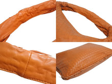 Load image into Gallery viewer, BOTTEGA VENETA ボッテガヴェネタ イントレチャート ホーボー ワンショルダーバッグ 115654 レザー オレンジ 良品 中古 4b002379