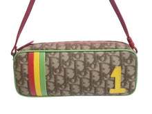 Load image into Gallery viewer, 極美品 Christian Dior クリスチャンディオール ガリアーノ期 トロッター ポーチ ハンドバッグ 05-MA-0044 ラスタカラー 中古 4b002380