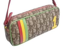 Load image into Gallery viewer, 極美品 Christian Dior クリスチャンディオール ガリアーノ期 トロッター ポーチ ハンドバッグ 05-MA-0044 ラスタカラー 中古 4b002380
