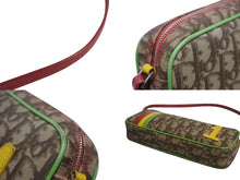 Load image into Gallery viewer, 極美品 Christian Dior クリスチャンディオール ガリアーノ期 トロッター ポーチ ハンドバッグ 05-MA-0044 ラスタカラー 中古 4b002380