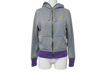 画像をギャラリービューアに読み込む, TRUNKSHOW トランクショー ジップアップパーカー 500着限定 刺繍 ブルー パープル イエロー コットン フリーサイズ 美品 中古 4b002381