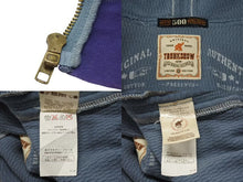 画像をギャラリービューアに読み込む, TRUNKSHOW トランクショー ジップアップパーカー 500着限定 刺繍 ブルー パープル イエロー コットン フリーサイズ 美品 中古 4b002381