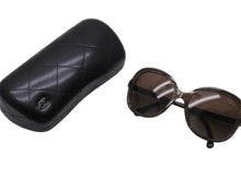 画像をギャラリービューアに読み込む, CHANEL シャネル オーバル サングラス ブラウン ラメ ココマーク プラスチック アイウェア 小物 ロゴ カラーレンズ 56☐19 5320 美品 中古 4b002388