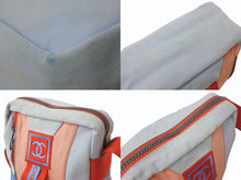 Load image into Gallery viewer, CHANEL シャネル スポーツライン ショルダーバッグ 7番台 ココマーク ナイロンキャンバス ブルー レッド 良品 中古 4b002395