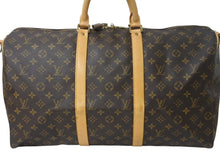 画像をギャラリービューアに読み込む, LOUIS VUITTON ルイヴィトン モノグラム キーポルバンドリエール50 ブラウン M41416 ボストンバッグ 旅行バッグ ロゴ ゴールド金具 美品 中古 4b002403