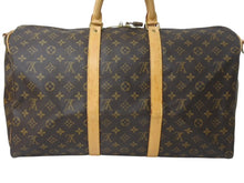 画像をギャラリービューアに読み込む, LOUIS VUITTON ルイヴィトン モノグラム キーポルバンドリエール50 ブラウン M41416 ボストンバッグ 旅行バッグ ロゴ ゴールド金具 美品 中古 4b002403