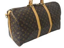 画像をギャラリービューアに読み込む, LOUIS VUITTON ルイヴィトン モノグラム キーポルバンドリエール50 ブラウン M41416 ボストンバッグ 旅行バッグ ロゴ ゴールド金具 美品 中古 4b002403