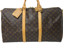 画像をギャラリービューアに読み込む, LOUIS VUITTON ルイヴィトン キーポル バンドリエール 50 モノグラムキャンバス M41416 ボストンバッグ 良品 中古 4b002404