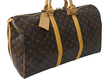 画像をギャラリービューアに読み込む, LOUIS VUITTON ルイヴィトン キーポル バンドリエール 50 モノグラムキャンバス M41416 ボストンバッグ 良品 中古 4b002404