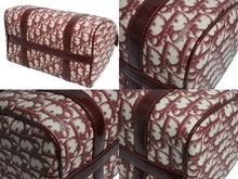 画像をギャラリービューアに読み込む, CHRISTIAN DIOR クリスチャンディオール ハンドバッグ スピーディ 25cm ボストン トロッター キャンバス ジャガード レッド 中古 4b002407