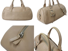 Load image into Gallery viewer, CHRISTIAN DIOR クリスチャンディオール カナージュ ミニボストンバッグ ハンドバッグ ロゴ金具 レザー ベージュ 美品 中古 4b002408
