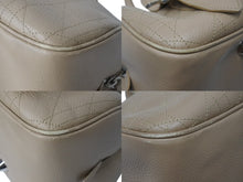 Load image into Gallery viewer, CHRISTIAN DIOR クリスチャンディオール カナージュ ミニボストンバッグ ハンドバッグ ロゴ金具 レザー ベージュ 美品 中古 4b002408