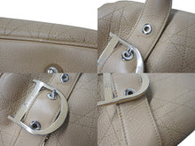 Load image into Gallery viewer, CHRISTIAN DIOR クリスチャンディオール カナージュ ミニボストンバッグ ハンドバッグ ロゴ金具 レザー ベージュ 美品 中古 4b002408
