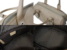 Load image into Gallery viewer, CHRISTIAN DIOR クリスチャンディオール カナージュ ミニボストンバッグ ハンドバッグ ロゴ金具 レザー ベージュ 美品 中古 4b002408