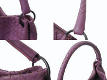 Load image into Gallery viewer, BOTTEGAVENETA ボッテガヴェネタ ハンドバッグ パープル 紫 B00974951B レザー ガンメタ金具 美品 中古 4b002410