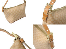 画像をギャラリービューアに読み込む, CELINE セリーヌ ハンドバッグ マカダム ロゴ ヴィンテージ ベージュ ロゴ PVC レザー 鞄 ゴールド金具 美品 中古 4b002412