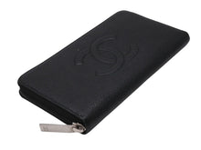 Load image into Gallery viewer, CHANEL シャネル ココマーク ラウンドファスナー 長財布 財布 A50071 18番台 キャビアスキン ブラック 良品 中古 4b002416