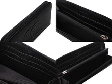 Load image into Gallery viewer, CHANEL シャネル ココマーク ラウンドファスナー 長財布 財布 A50071 18番台 キャビアスキン ブラック 良品 中古 4b002416