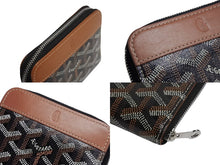 画像をギャラリービューアに読み込む, 極美品 GOYARD ゴヤール マティニョンPM ラウンドファスナー 財布 ブラック ブラウン PVCコーティングキャンバス レザー 中古 4b002417