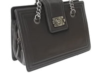 Load image into Gallery viewer, CHANEL シャネル ボーイシャネル チェーンワンショルダーバッグ 15番台 ココマーク カーフレザー ブラウン 美品 中古 4b002418