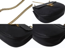 画像をギャラリービューアに読み込む, Chloe クロエ DREW ドリュー チェーンショルダーバッグ 02165665 レザー ブラック ゴールド金具 美品 中古 4b002422