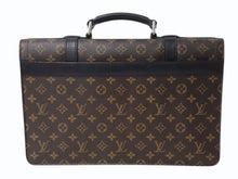 画像をギャラリービューアに読み込む, LOUIS VUITTON ルイヴィトン ラリー ビジネスバッグ ブリーフケース M92292 モノグラム マカサー ブラウン シルバー金具 美品 中古 4b002423